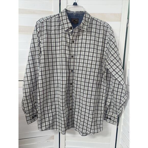CE Schmidt Workwear Shirt Men's Plaid Button Down Collared Long Sleeve Medium - Picture 1 of 6